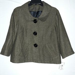 NWT Women's Ambition wool blend pea coat size L